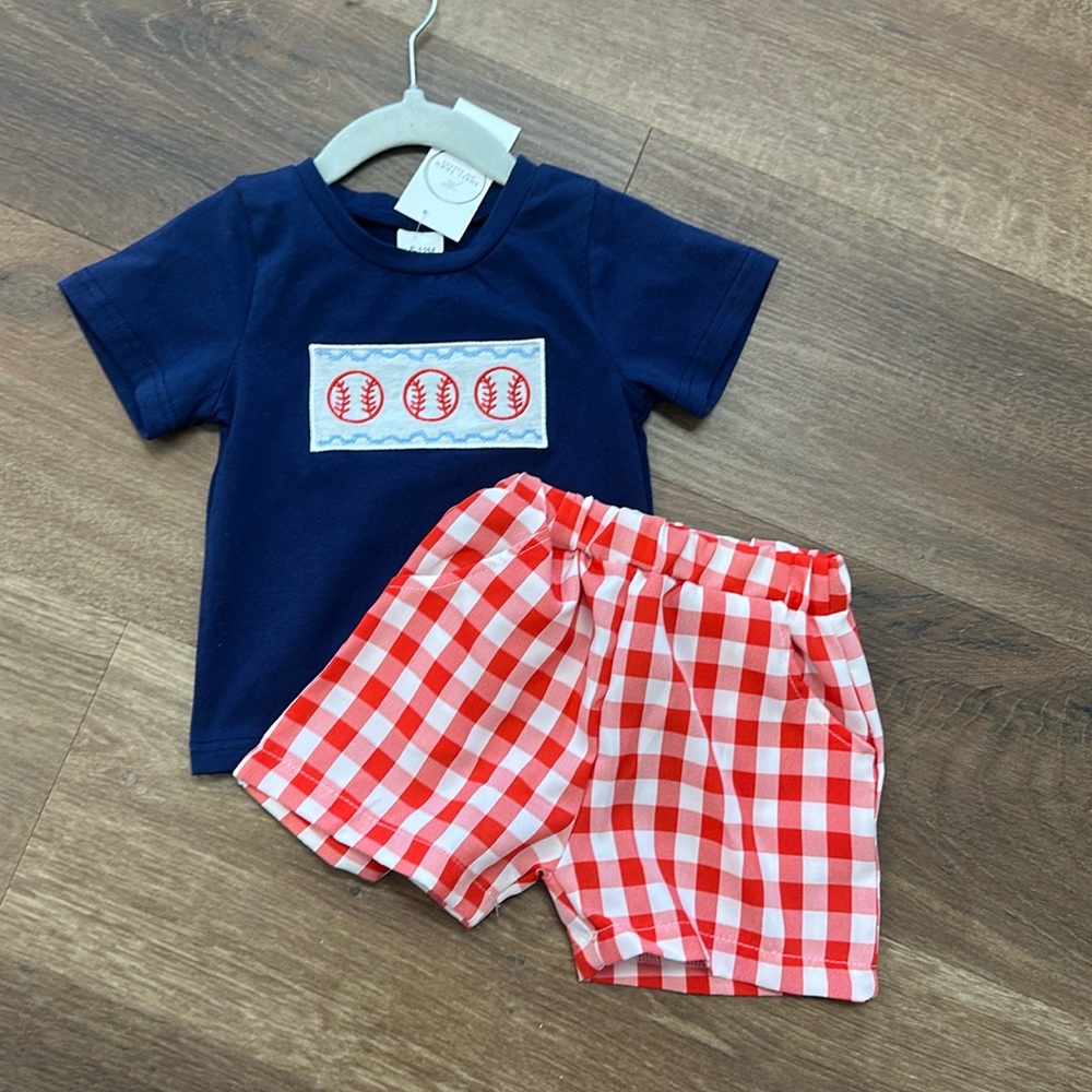 Baseball Embroidered Set